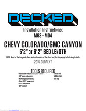 DECKED MG3 Installation Instructions Manual