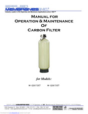 Applied Membranes W-G3072ET Operation, Maintenance & Instruction Manual