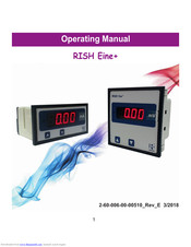 RISH Eine+ Operating Manual