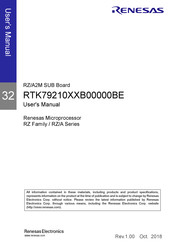 Renesas RTK79210**B00000BE User Manual