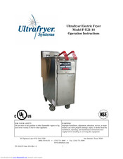 Ultrafryer F-E21-14 Operation Instructions Manual