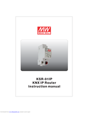 Mean Well KSR-01IP Instruction Manual