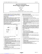 Roger MCT12E-IO Installation Manual