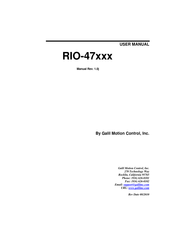 Galil Motion Control RIO-47100 User Manual