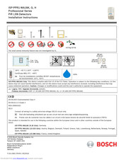 Bosch ISP-PPR1-WA16G Installation Instructions Manual
