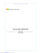 Digital Video Lab Processor 8ASI/DVB-S RF User Manual