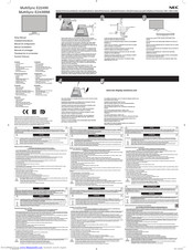 NEC MultiSync E243WMi Setup Manual