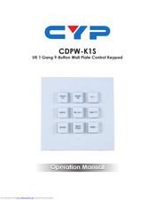 CYP CDPW-K1S Operation Manual