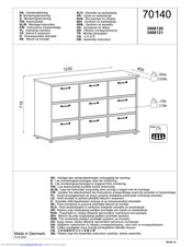 TVILUM Ravnholt Chest 9 drawers Assembly Instruction Manual