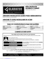 Gladiator STEEL MODULAR GEARBOX CABINET Assembly Instructions Manual