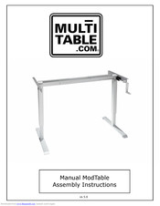 MultiTable Manual ModTable Assembly Instructions Manual