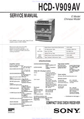 Sony HCD-V909AV Service Manual