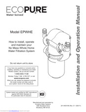 ECOPURE EPWHE Installation And Operation Manual