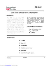 International Rectifier IR3651 User Manual