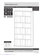 Argos Wide Media Unit Assembly & Instruction Manual