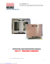 Mono FG177 Operating And Maintenance Manual