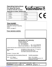 Valentine V250 Operating Instructions Manual