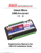 Intech Micro 2400-A16-SD-NET Installation Manual