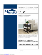 Monarch I 3147 Assembly & Instruction Manual