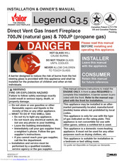 Valor Legend G3.5 700JN Owner's Manual