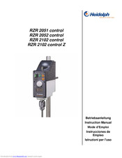 Heidolph RZR 2052 control Instruction Manual