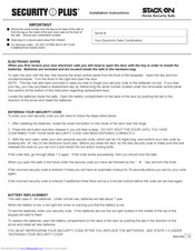 STACK-ON Security Plus PDS-505 Installation Instructions Manual