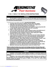 Aeromotive 11102 Installation Instructions Manual
