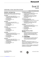 Honeywell EXCEL 12 W7704E1005 Installation Instructions Manual