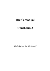 Barco TransForm A User Manual