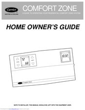 Carrier Comfort Zone Controller Homeowner's Manual