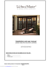 WINEMASTER SP40DUPRO Installation And User Manual
