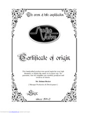 Audiovalve RKV-MARK 3 Instruction Manual