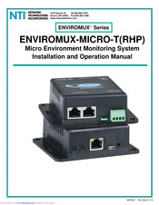 Network Technologies Incorporated ENVIROMUX-MICRO-TRHP Installation And Operation Manual