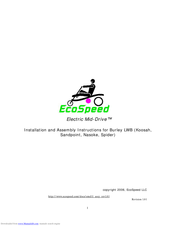 EcoSpeed Electric Mid-Drive Installation And Assembly Instructions