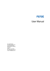 Zte F870E User Manual