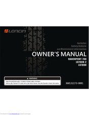 LONCIN RANCHPONY 700 Owner's Manual