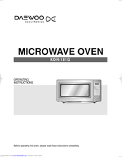 Daewoo KOR-181G Operating Instructions Manual