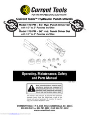 Current Tools 170 PM Operating, Maintenance, Safety And Parts Manual