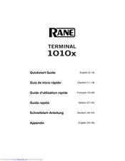 Rane 1010X Quick Start Manuals