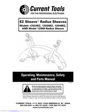 Current Tools EZ Sheave 12048EZ Operating, Maintenance, Safety And Parts Manual