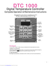 Paragon DTC 1000 Operation & Maintenance Instructions Manual