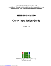 IEI Technology HTB-100-HM170 Quick Installation Manual
