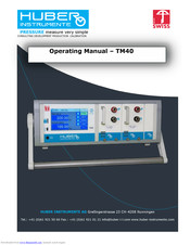 HUBER INSTRUMENTE TM40 Operating Manual