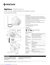 Pentair Digitrace E507S-2LS-2 Installation Instructions
