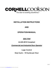 CornellCookson SDC-7545 Installation Instructions And Operation Manual