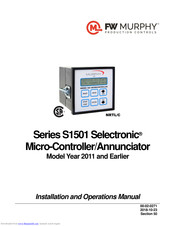 FW Murphy Selectronic S1501 series Installation And Operation Manual
