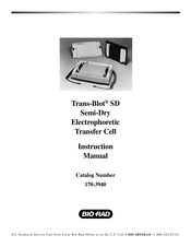 Bio Rad Trans-Blot SD Instruction Manual