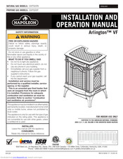 Wolf Steel Arlington GVFS20N Installation And Operation Manual