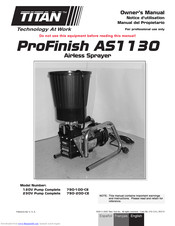 Titan ProFinish AS1130 Owner's Manual