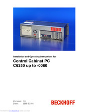 Beckhoff C6250-0060 Installation And Operating Instructions Manual